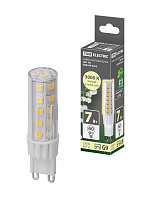 Лампа светодиодная G9-7 Вт-230 В-3000 К, SMD, 17,5x65,5 мм TDM ELECTRIC