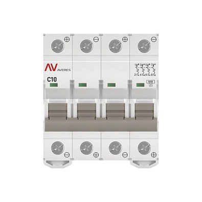 AV-6 DC 4P 10A (C) 6kA EKF AVERES выключатель автоматический, арт. mcb6-DC-4-10C-av - фото16