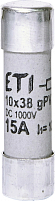 Предохранитель CH 10x38 gPV 15A 1000V (10kA) UL цилиндрический