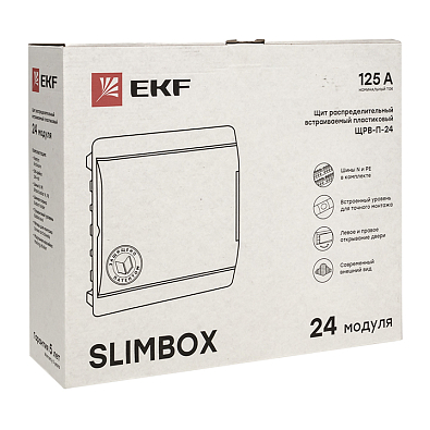 Щит распределительный ЩРВ-П-24 "SlimBox" белая дверца IP41 EKF PROxima - фото7