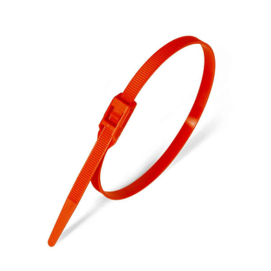 Стяжка нейлоновая КСГ 8х400 (красн) (100шт) (Fortisflex) - фото1