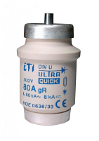 Предохранитель DIVUQ80A/500V gR (50 kA) цилиндрический