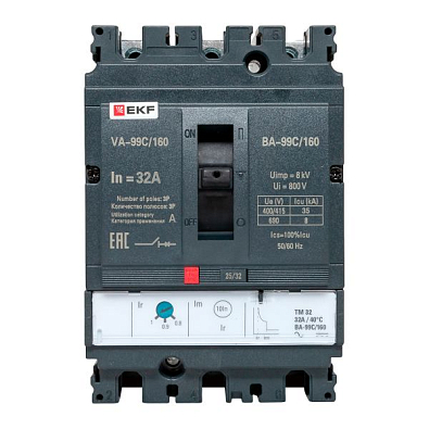 Выключатель автоматический ВА-99C (Compact NS) 160/ 32А 3P 36кА EKF PROxima - фото21
