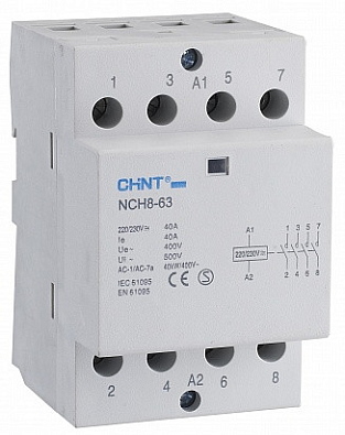 Контактор модульный NCH8-63/40 63A 4НО AC220/230В, 50Гц (R) - фото1