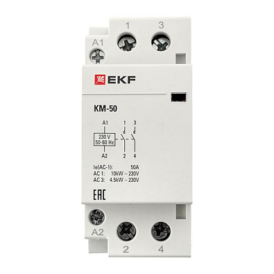 Контактор модульный КМ 50А 2NО (2 мод.) EKF PROxima - фото9