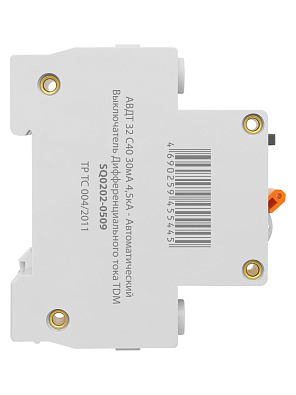 АВДТ 32 2P(1P+N) C40А 30мА 4,5кА TDM ELECTRIC дифференциальный автоматический выключатель - фото6