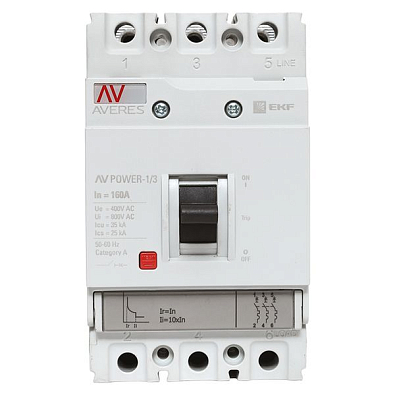 Автоматический выключатель AV POWER-1/3 160А 35kA TR - фото17