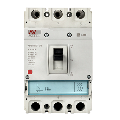 Автоматический выключатель AV POWER-2/3 250А 80kA TR EKF AVERES - фото8