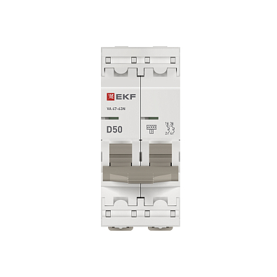ВА 47-63N 2P 50А (D) 6кА EKF PROxima автоматический выключатель, арт. M636250D - фото6