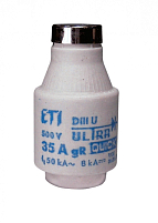 Предохранитель DIIIUQ63A/500V gR (50 kA) цилиндрический