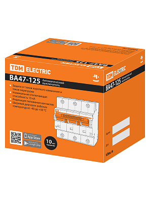 ВА47-125 3Р 63А 15кА х-ка D TDM ELECTRIC модульный автоматический выключатель - фото8