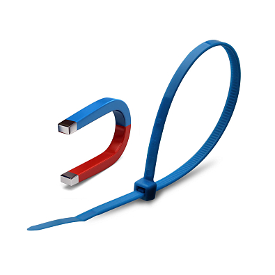 Стяжка нейлоновая КСС «Magnetic» 4х150 (син) (100шт) (Fortisflex) - фото1