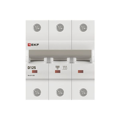 ВА 47-125 3P 125А (D) 15кА EKF PROxima автоматический выключатель, арт. mcb47125-3-125D - фото13