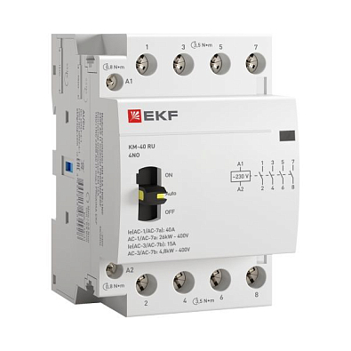 Контактор модульный КМ РУ 40А 4NO (3 мод.) EKF PROxima - фото16