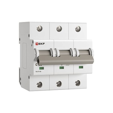 ВА 47-125 3P 125А (C) 15кА EKF PROxima автоматический выключатель, арт. mcb47125-3-125C - фото11