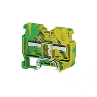 Миниклеммник пружинный быстрозажимной (Push in), 2,5 мм.кв., (земля); PYKM 2,5T