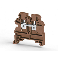 Клеммник на DIN-рейку 4мм.кв. (коричневый); AVK4 RD  (RP)