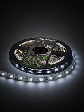 Лента светодиодная SMD5050-60 LED/м-IP20-12 В-14,4 Вт/м-6000 К (5 м) блистер TDM ELECTRIC - фото4