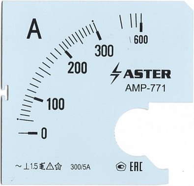 Шкала к амперметру AMP-771 300/5 А - фото1