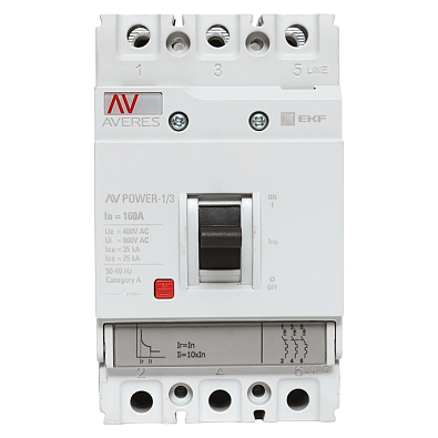 Автоматический выключатель AV POWER-1/3 160А 35kA TR - фото9