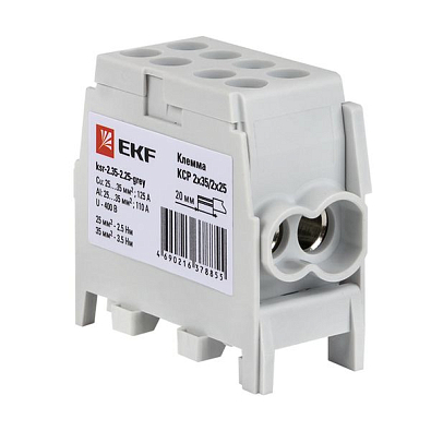 Клемма распределительная КСР с двойным винтом 2x35/2x25 серая EKF PROxima - фото20