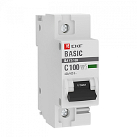 ВА 47-100 1P 100А (C) 10kA EKF Basic автоматический выключатель, арт. mcb47100-1-100C-bas