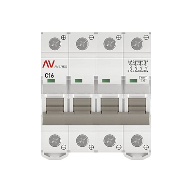 AV-6 DC 4P 16A (C) 6kA EKF AVERES выключатель автоматический, арт. mcb6-DC-4-16C-av - фото16
