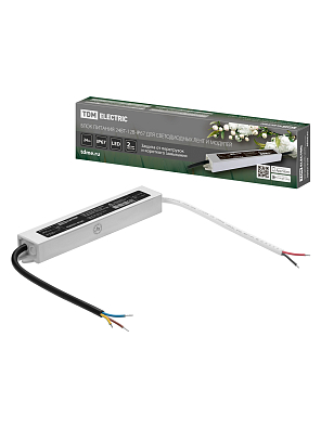 Блок питания 24Вт-12В-IP67 для светодиодных лент и модулей DC 12В, металл TDM ELECTRIC - фото1