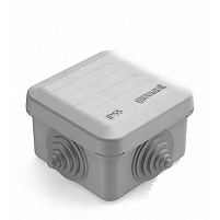 Коробка распаячная для наружнего монтажа с защелкивающейся крышкой, 4 гермоввода,70х70х40мм, IP55