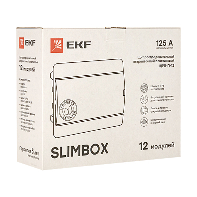 Щит распределительный ЩРВ-П-12 "SlimBox" белая дверца IP41 EKF PROxima - фото6