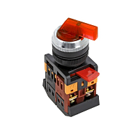 Переключатель ANLC-22 3P красный с подсветкой 24В DC NO+NC EKF PROxima