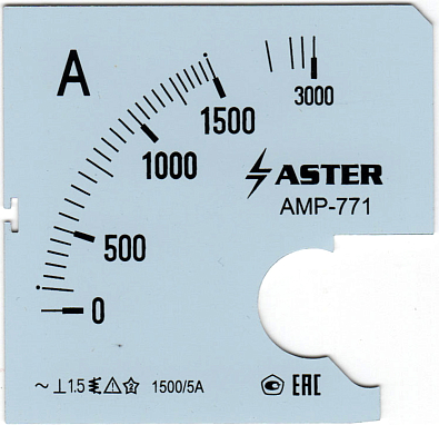 Шкала к амперметру AMP-771 1500/5 А - фото1