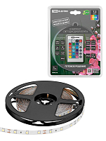 Комплект светодиодной ленты SMD5050-30 LED/м-12 В-7,2 Вт/м-IP65-RGB (5 м), 24 Вт, IR-контроллер TDM ELECTRIC