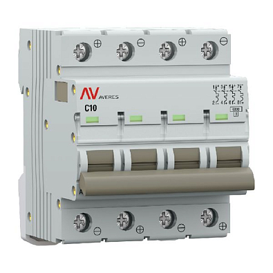 AV-6 DC 4P 10A (C) 6kA EKF AVERES выключатель автоматический, арт. mcb6-DC-4-10C-av - фото11