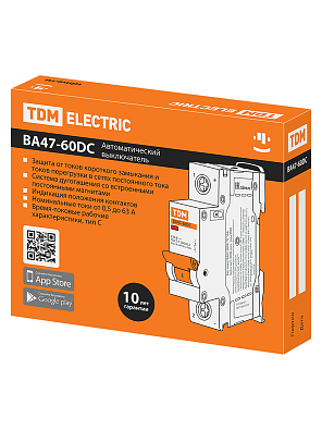 ВА47-60DC 1P  1А 6кА х-ка С TDM ELECTRIC модульный автоматический выключатель - фото3