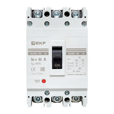 Выключатель автоматический ВА-99М 100/ 63А 3P 35кА EKF PROxima - фото11