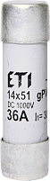 Предохранитель CH 14x51 gPV 36A 1000V (10kA) цилиндрический