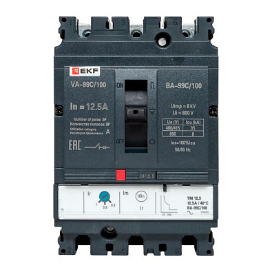 Выключатель автоматический ВА-99C (Compact NS) 100/ 12,5А 3P 36кА EKF PROxima - фото13