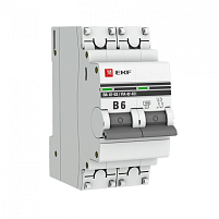 ВА 47-63 2P 6А (В) 4,5kA EKF PROxima автоматический выключатель, арт. mcb4763-2-06B-pro