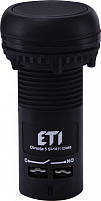 Кнопка монобл. утопл. ECF-10-C (1NO, черная)