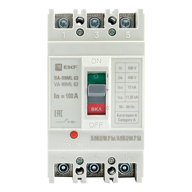 Автоматический выключатель ВА-99МL 63/100А 3P 15кА EKF Basic - фото5