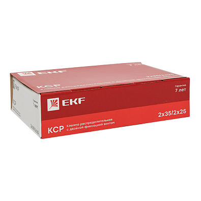 Клемма распределительная КСР с двойным винтом 2x35/2x25 синяя EKF PROxima - фото12