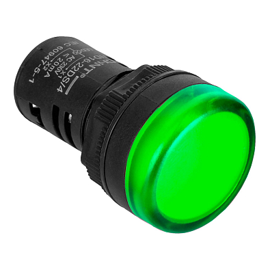 Индикатор ND16-22DS/4 зеленый АС220В (R) - фото1