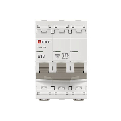 ВА 47-63N 3P 13А (B) 6кА EKF PROxima автоматический выключатель, арт. M636313B - фото7