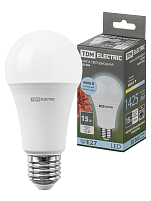 Лампа светодиодная А60 15 Вт, 230 В, 4000 К, E27 TDM ELECTRIC