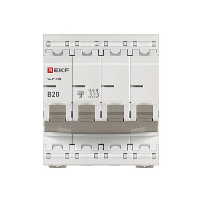 ВА 47-63N 4P 20А (B) 6кА EKF PROxima автоматический выключатель, арт. M636420B - фото9