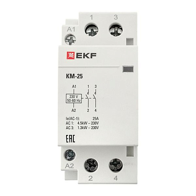Контактор модульный КМ 25А 2NО (2 мод.) EKF PROxima - фото9