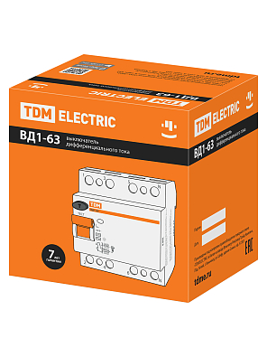 ВД1-63 4Р 100А 300мА TDM ELECTRIC устройство защитного отключения (УЗО) - фото4