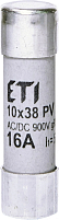 Предохранитель CH 10x38 gR-PV 16A 900V (30kA) цилиндрический