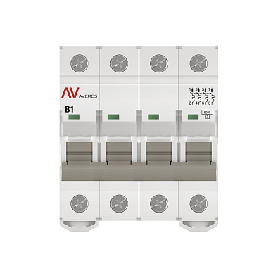 AV-6 4P 1A (B) 6kA EKF AVERES выключатель автоматический, арт. mcb6-4-01B-av - фото9